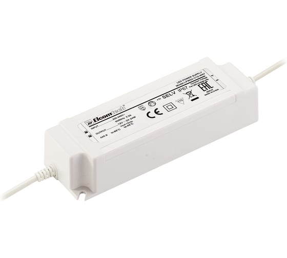 Драйвер ELCOMTECH LED 24W вход 220-240V, выход 12V 2A LPW24-V12-W67 УТ-00035276 1