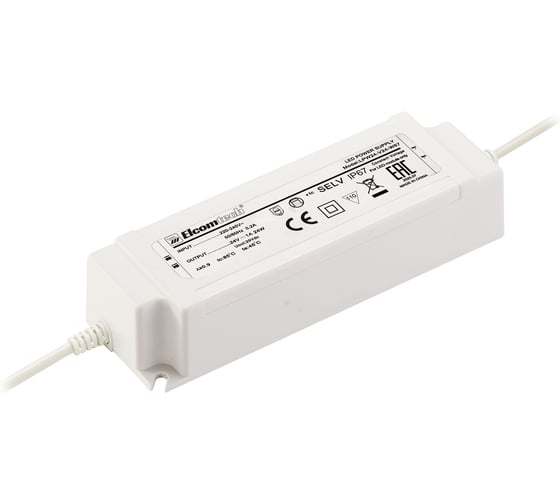 Драйвер ELCOMTECH LED 24W вход 220-240V, выход 24V 1A LPW24-V24-W67 УТ-00035277 1