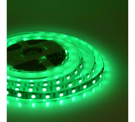 Светодиодная лента Apeyron 24В, 14,4Вт/м, smd5050, 60д/м, IP20, подложка 10мм, 5м, RGB 00-310