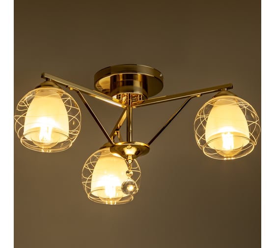 Люстра RITTER Modern 177/3 3хE27, золото 52523 3