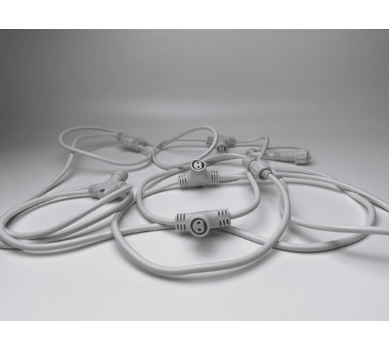 Шина TEAMPROF 2 pin, Т-коннектор, 5 м, 5 разъемов, белая TPF-SC-5/5-W 1