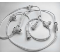 Шина TEAMPROF 2 pin, Т-коннектор, 2,5 м, 5 разъемов, белая TPF-SC-2,5/5-W