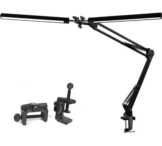 Светильник настольный светодиодный Спутник 24Вт, цвет: чёрный, струбцина, SDL224 1