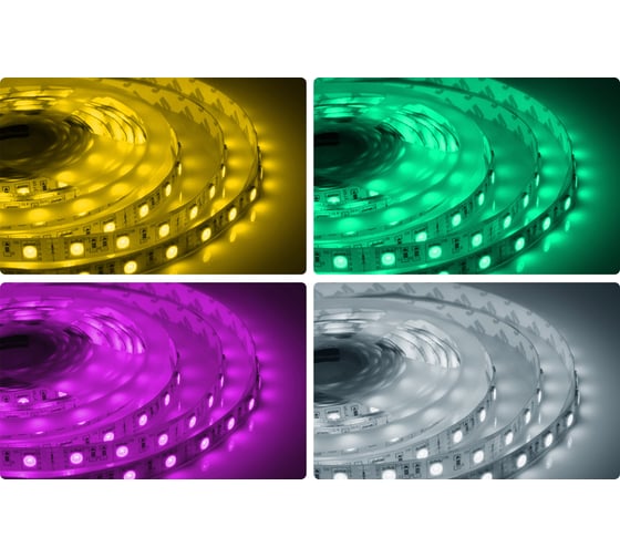 Светодиодная лента APEYRON в блистере 12В, СТ, 7,2Вт/м, smd5050 RGB. 38BL