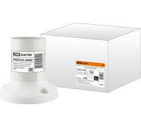 Патрон TDM ELECTRIC Е27 потолочный, термостойкий пластик, прямой, белый, SQ0335-0060