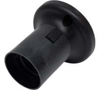 Патрон TDM ELECTRIC Е27 потолочный, термостойкий пластик, прямой, черный, Б/Н SQ0335-0079