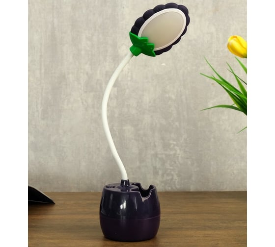 Настольная лампа RISALUX 85293/1 LED 3Вт USB AKB фиолетовый 9х7х36 см 4734884