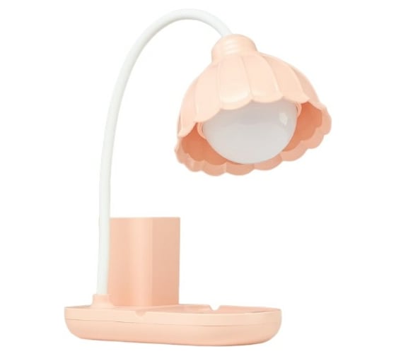 Настольная лампа RISALUX 1681/1 LED 5Вт 3000-6000К USB АКБ диммер розовый 16х10х41 см 5091577