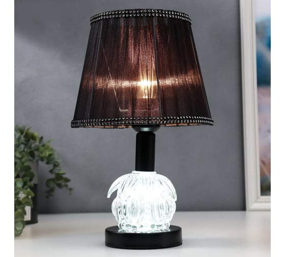 Настольная лампа RISALUX 16137/1 E27 40Вт+LED подсветка черный 21х21х34 см 5147891