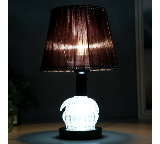Настольная лампа RISALUX 16137/1 E27 40Вт+LED подсветка черный 21х21х34 см 5147891