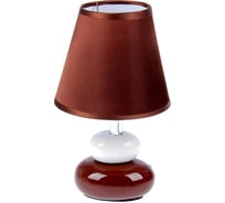 Настольный светильник RISALUX "Сад камней" коричнево-белый 220V/E14 26х15х15 см 1099906