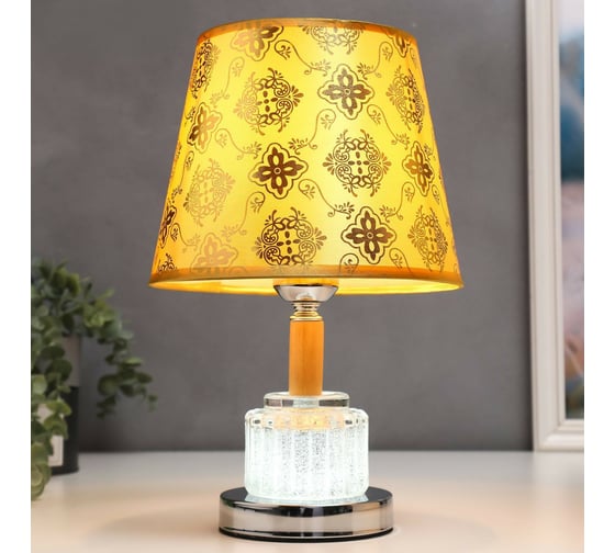 Настольная лампа RISALUX 16131/1SL E27 40Вт+LED подсветка серебро 21х21х32 см 5147884