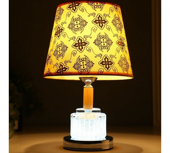 Настольная лампа RISALUX 16131/1SL E27 40Вт+LED подсветка серебро 21х21х32 см 5147884