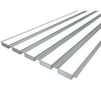 Комплект профиля LEDCRAFT LC-LPSH2090M55-2x5Silver 5 шт серебро (2м профиль+2м рассеиватель+2 заглушки+комплект шурупов) 1616240623