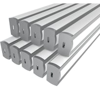 Комплект профиля LEDCRAFT LC-LPF2716M16-3x10Silver 10 шт серебро (3м профиль+3м рассеиватель 3шт+2 заглушки+4 крепежа) 1616340711