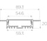 Комплект профиля LEDCRAFT LC-LPSH2090M55-2x4Silver 4 шт серебро (2м профиль+2м рассеиватель+2 заглушки+комплект шурупов) 1616240465 2