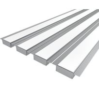 Комплект профиля LEDCRAFT LC-LPSH2080M44-2x4Silver 4 шт серебро (2м профиль+2м рассеиватель+2 заглушки+комплект шурупов) 1616240466