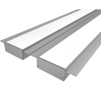 Комплект профиля LEDCRAFT LC-LPSH2065M34-3x2Silver 2 шт серебро (3м профиль+3м рассеиватель+2 заглушки+комплект шурупов) 1616340151