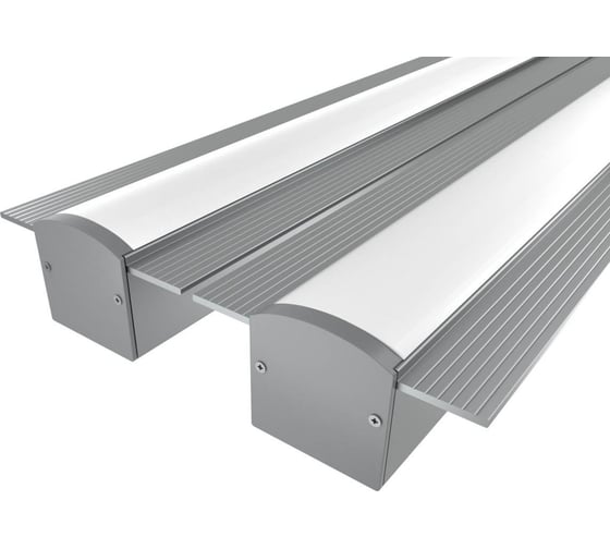Комплект профиля LEDCRAFT LC-LPSH2558M28-3x2Silver 2 шт серебро (3м профиль+3м рассеиватель+2 заглушки+комплект шурупов) 1616340142 1