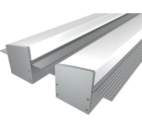 Комплект профиля LEDCRAFT LC-LPSH2564M36T-2x2Silver 2 шт серебро (2м профиль+2м рассеиватель+2 заглушки+комплект шурупов) 1616240147