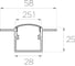 Комплект профиля LEDCRAFT LC-LPSH2558M28-2x4Silver 4 шт серебро (2м профиль+2м рассеиватель+2 заглушки+комплект шурупов) 1616240458 2