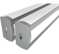 Комплект профиля LEDCRAFT LC-LPF2716M16-3x2Silver 2 шт серебро (3м профиль+3м рассеиватель 3шт+2 заглушки+4 крепежа) 1616340079