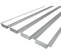 Комплект профиля LEDCRAFT LC-LPSH2090M55-3x4Silver 4 шт серебро (3м профиль+3м рассеиватель+2 заглушки+комплект шурупов) 1616340465