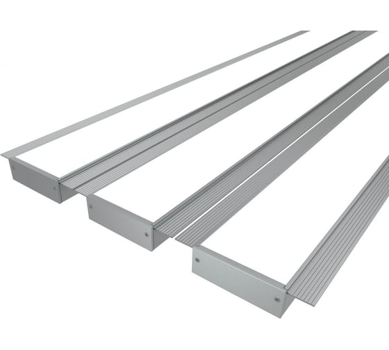 Комплект профиля LEDCRAFT LC-LPSH2090M55-3x3Silver 3 шт серебро (3м профиль+3м рассеиватель+2 заглушки+комплект шурупов) 1616340307 1