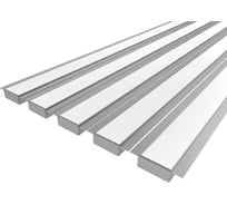 Комплект профиля LEDCRAFT LC-LPSH2080M44-2x5Silver 5 шт серебро (2м профиль+2м рассеиватель+2 заглушки+комплект шурупов) 1616240624