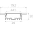 Комплект профиля LEDCRAFT LC-LPSH2080M44-2x5Silver 5 шт серебро (2м профиль+2м рассеиватель+2 заглушки+комплект шурупов) 1616240624 2