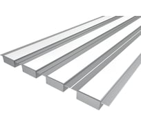 Комплект профиля LEDCRAFT LC-LPSH2065M34-3x4Silver 4 шт серебро (3м профиль+3м рассеиватель+2 заглушки+комплект шурупов) 1616340467