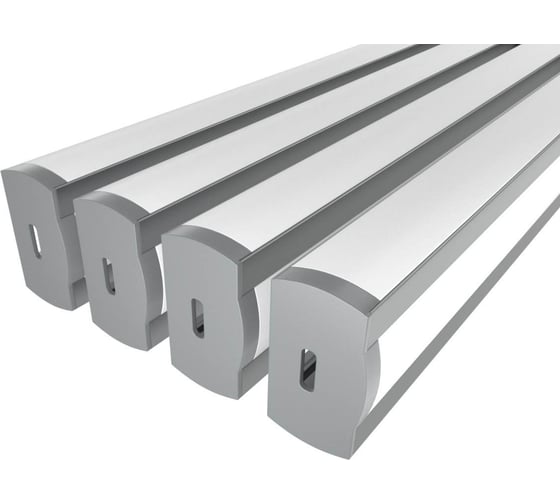 Комплект профиля LEDCRAFT LC-LPF2716M16-3x4Silver 4 шт серебро (3м профиль+3м рассеиватель 3шт+2 заглушки+4 крепежа) 1616340395 1