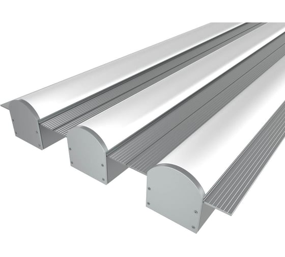 Комплект профиля LEDCRAFT LC-LPSH2564M36R-3x3Silver 3 шт серебро (3м профиль+3м рассеиватель+2 заглушки+комплект шурупов) 1616340306 1