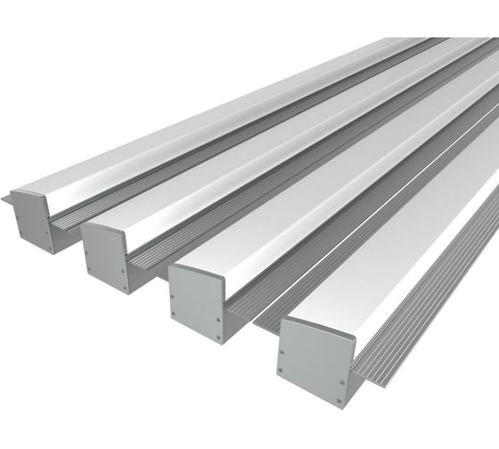 Комплект профиля LEDCRAFT LC-LPSH2564M36T-3x4Silver 4 шт серебро (3м профиль+3м рассеиватель+2 заглушки+комплект шурупов) 1616340463 1