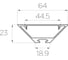 Комплект профилей Ledcraft LC-LPU2364M44-3x4Silver из 4 шт серебро (3м профиль+3м рассеиватель+2 заглушки) 1616340372 2