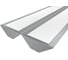 Комплект профилей Ledcraft LC-LPU2364M44-2x2Silver из 2 шт серебро (2м профиль+2м рассеиватель+2 заглушки) 1616240056 1