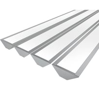 Комплект профилей Ledcraft LC-LPU2364M44-2x4Silver из 4 шт серебро (2м профиль+2м рассеиватель+2 заглушки) 1616240372