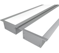 Комплект профилей Ledcraft LC-LPV2050M34-2x2Silver из 2 шт серебро (2м профиль+2м рассеиватель+2 заглушки+шурупов) 1616240121