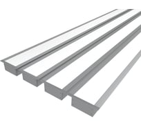 Комплект профилей Ledcraft LC-LPV2050M34-2x4Silver из 4 шт серебро (2м профиль+2м рассеиватель+2 заглушки+шурупов) 1616240437