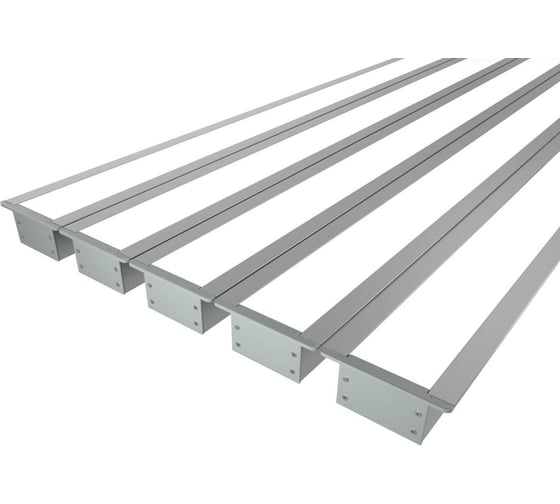 Комплект профилей Ledcraft LC-LPV2044M30-2x5Silver из 5 шт серебро (2м профиль+2м рассеиватель+2 заглушки+шурупов) 1616240634 1