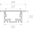 Комплект профилей Ledcraft LC-LPV2044M30-2x2Silver из 2 шт серебро (2м профиль+2м рассеиватель+2 заглушки+шурупов) 1616240160 2