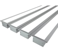Комплект профилей Ledcraft LC-LPV2044M30-2x4Silver из 4 шт серебро (2м профиль+2м рассеиватель+2 заглушки+шурупов) 1616240476