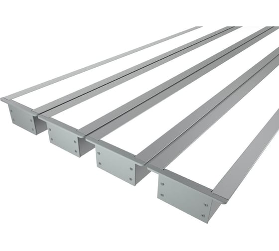 Комплект профилей Ledcraft LC-LPV2044M30-2x4Silver из 4 шт серебро (2м профиль+2м рассеиватель+2 заглушки+шурупов) 1616240476 1