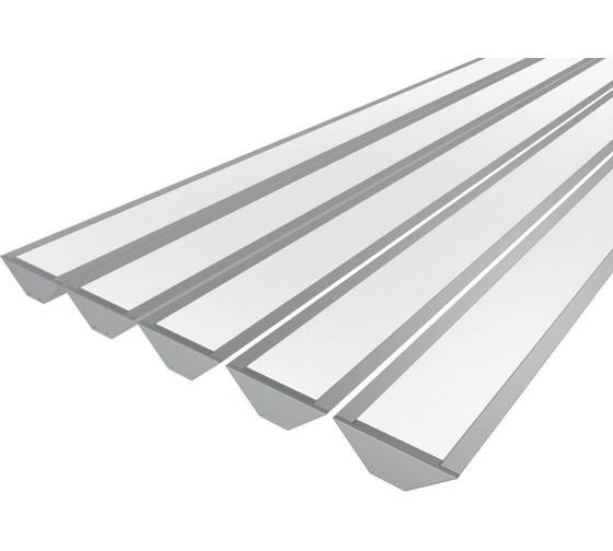 Комплект профилей Ledcraft LC-LPU2364M44-2x5Silver из 5 шт серебро (2м профиль+2м рассеиватель+2 заглушки) 1616240530 1