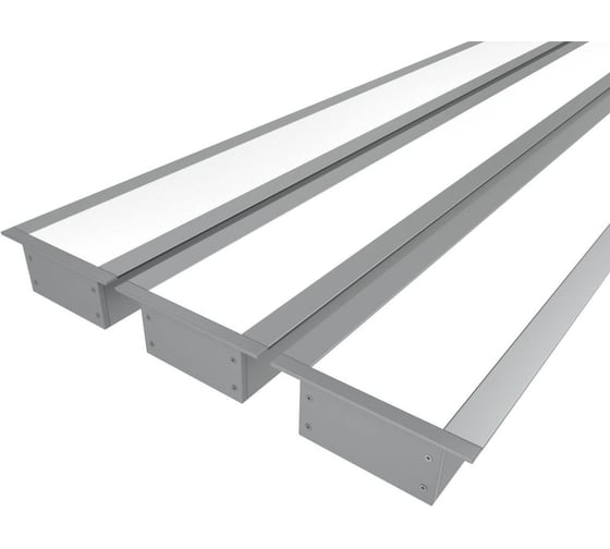 Комплект профилей Ledcraft LC-LPV2050M34-3x3Silver из 3 шт серебро (3м профиль+3м рассеиватель+2 заглушки+шурупов) 1616340279 1