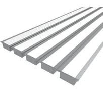 Комплект профилей Ledcraft LC-LPV2050M34-2x5Silver из 5 шт серебро (2м профиль+2м рассеиватель+2 заглушки+шурупов) 1616240595