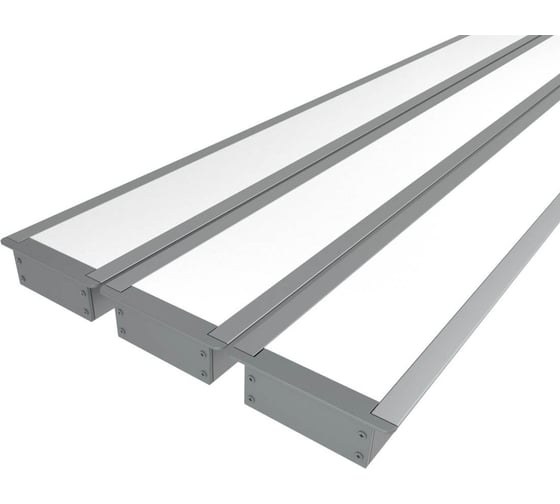 Комплект профилей Ledcraft LC-LPV2063M44-3x3Silver из 3 шт серебро (3м профиль+3м рассеиватель+2 заглушки+шурупов) 1616340278 1
