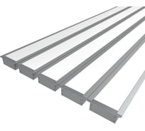 Комплект профилей Ledcraft LC-LPV2063M44-3x5Silver из 5 шт серебро (3м профиль+3м рассеиватель+2 заглушки+шурупов) 1616340594