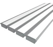 Комплект профилей Ledcraft LC-LPV2063M44-2x4Silver из 4 шт серебро (2м профиль+2м рассеиватель+2 заглушки+шурупов) 1616240436