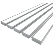 Комплект профилей Ledcraft LC-LPV2073M55-2x5Silver из 5 шт серебро (2м профиль+2м рассеиватель+2 заглушки+шурупов) 1616240603